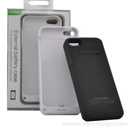 2,200mAh Power Bank Case for iPhone 5, with Kick Stand, Accessory for iPhone